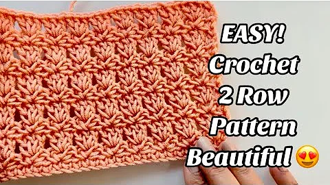 CROCHET PRIMROSE STITCH! 2 ROW PATTERN Easy Step by step Tutorial for Blankets & More US TERMS