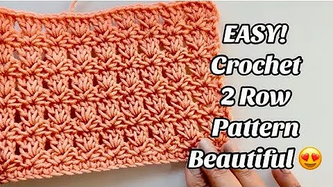 CROCHET PRIMROSE STITCH! 2 ROW PATTERN Easy Step by step Tutorial for Blankets & More US TERMS
