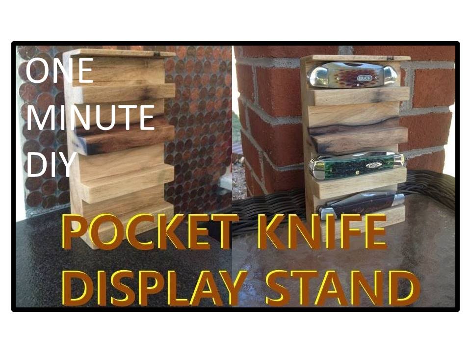 Pocket Knife Display Stand Made From Persimmon Wood You Pocket Knife Display Stand Made From Persimmon Wood