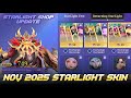 November 2025 Starlight Skin Rewards | MLBB Upcoming Skin