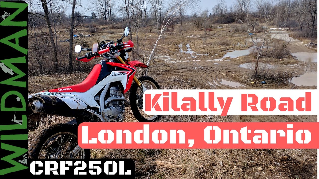 CRF250L "ripping" through Kilally Road, London Ontario YouTube