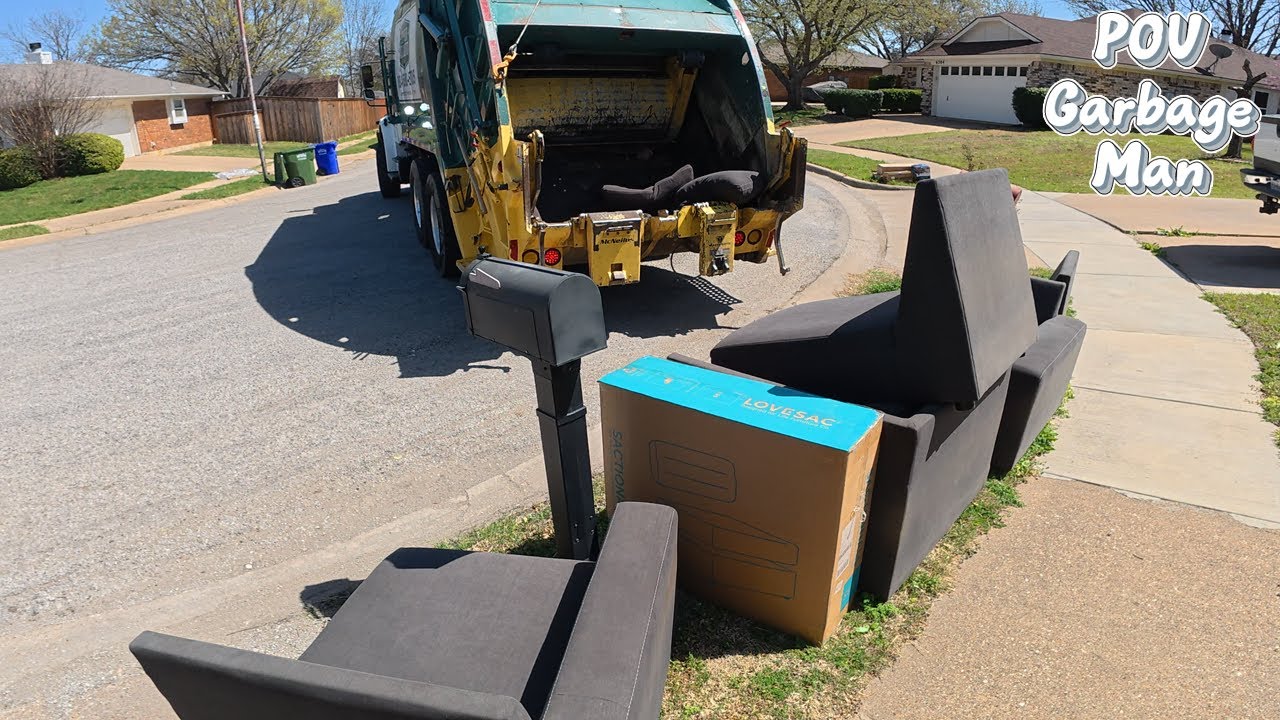 Garbage Man In Action - Rear-loader Garbage Truck POV | 4K Full UHD ASMR