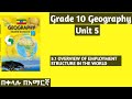Grade 10 Geography Unit 5 5 1 Overview Of Employment Structure In The World Grade10 Unit5 Geo
