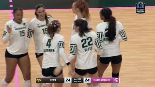 FULL GAME: Iowa Hawkeyes at #22 Michigan State Spartans | NCAA women's college volleyball