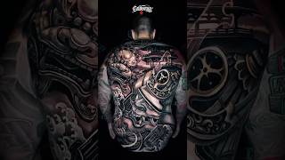 Experience the beauty and symbolism of traditional Japanese tattoo art with this full back piece!