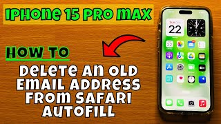 How to Delete An Old Email Address From Safari AutoFill iPhone 15 Pro Max