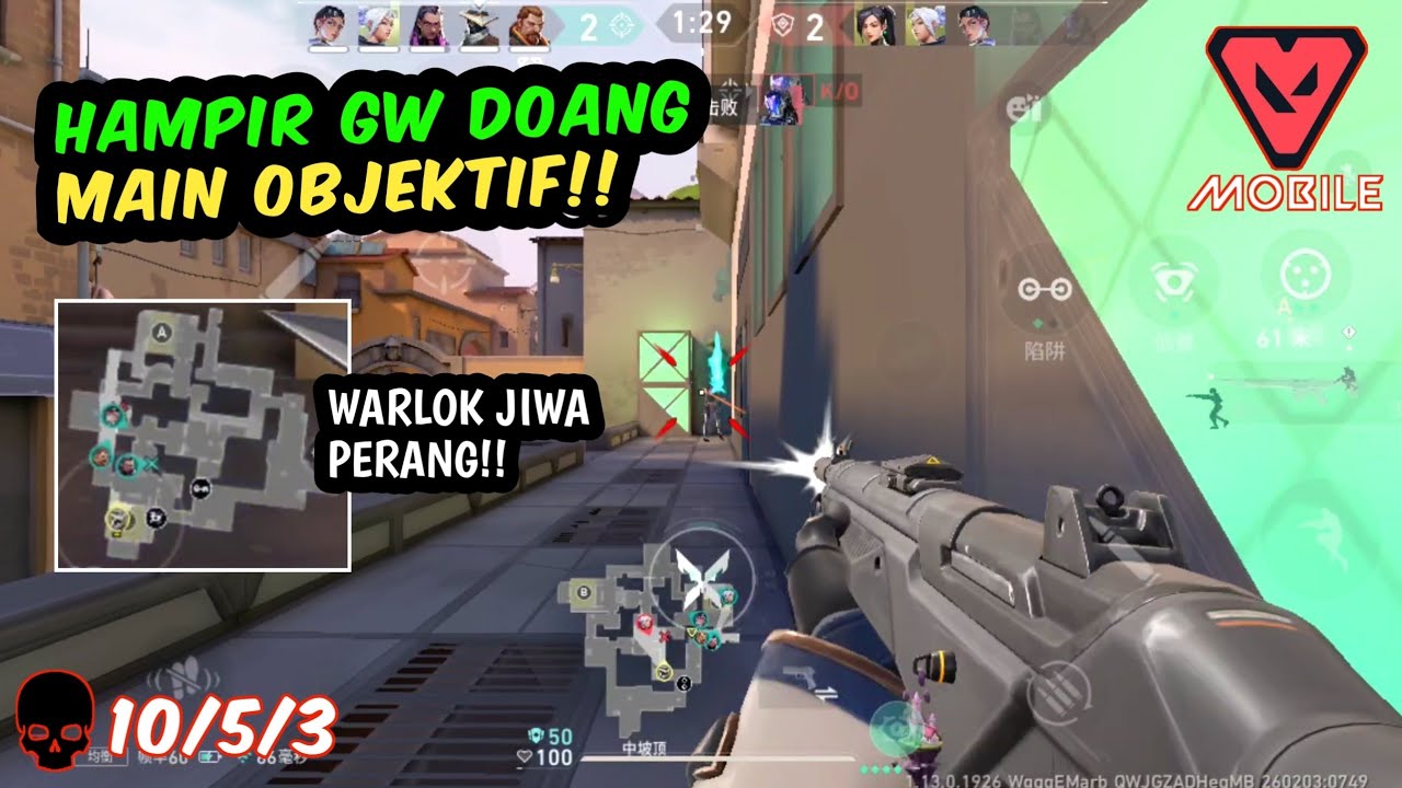 FIX WARLOK FULL MILITER!! JADI MESIN TEMPUR SEMUA GINI.... #valorant 