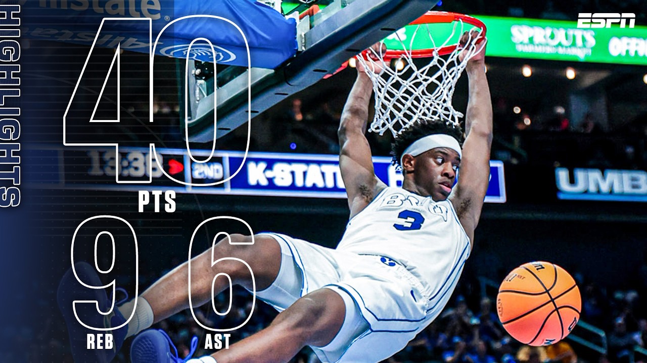 Эй Джей Дибанца забил 40 мячей 🍿, побив рекорд Кевина Дюранта на турнире Big 12 среди первокурсни...