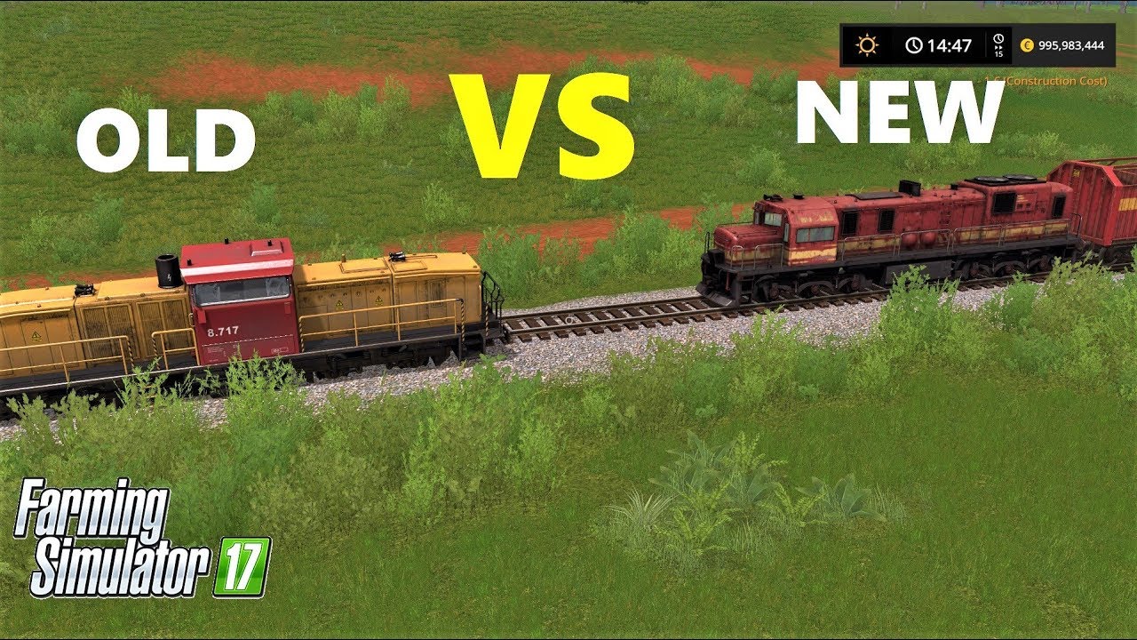 Farming Simulator 17 NEW TRAIN vs OLD TRAIN Train Placeable Mod