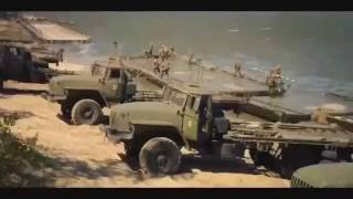 Российская армия наводит понтонный мост Russian Army Pontoon Bridge Construction