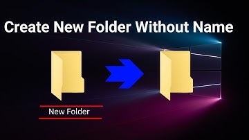 Rename Folder without any name or file with a blank name | How to crate folder | Name less Folder |