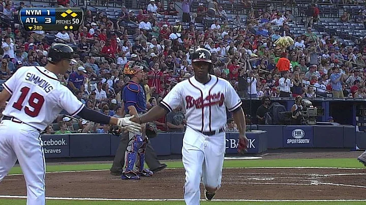 NYM@ATL: Laird plates J. Upton with a single in th...