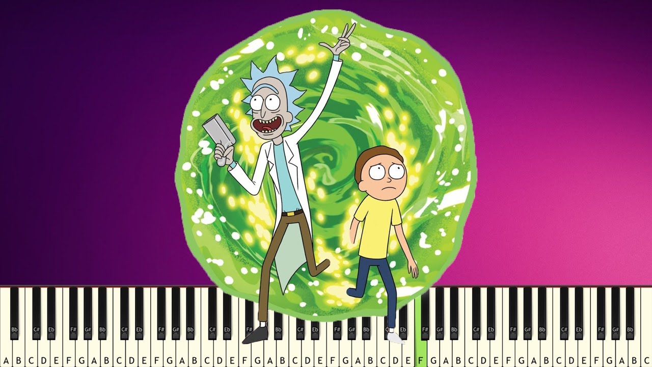 Rick And Morty Intro - PIANO TUTORIAL