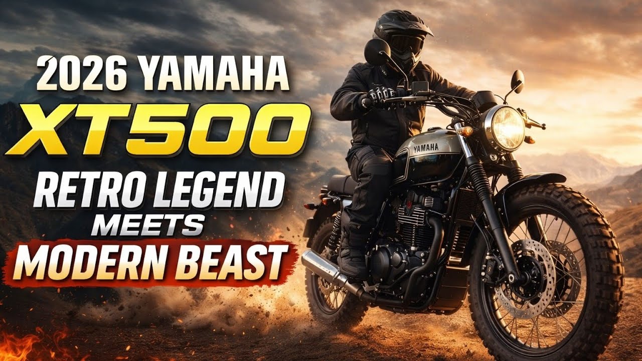 Первый взгляд на Yamaha XT500 2026 года — ретро-легенда встречается с современным зверем!