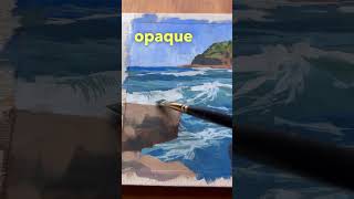 Painting a Realistic Seascape in Gouache #art #gouache #seascapepainting