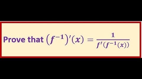 Calculus Inverse Derivatives Test  (f^(-1) )^