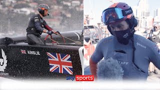 Ben Ainslie reacts as INEOS TEAM UK secure vital race victory | PRADA Cup Final series