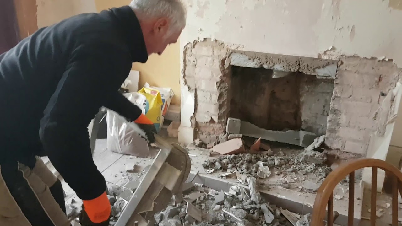 Destruction of a tiled fireplace (episode 17) YouTube