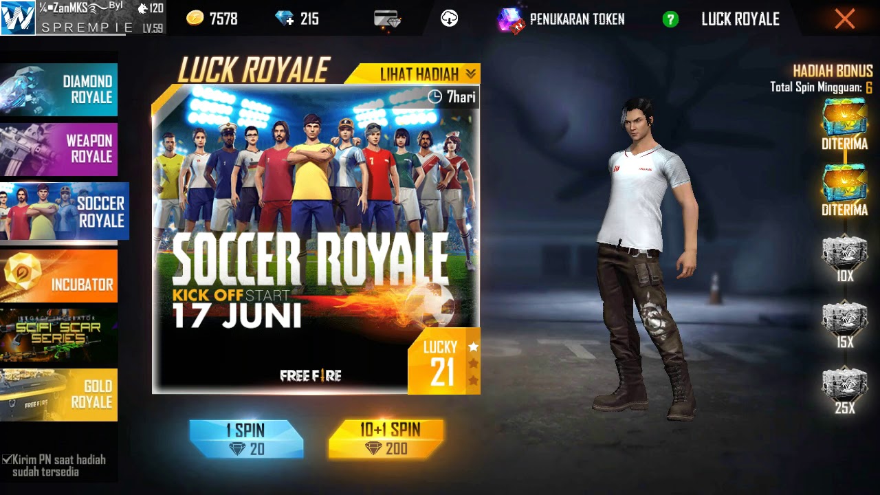 Trik paling ampuh dapetin baju  bola  di event  Luky royale 