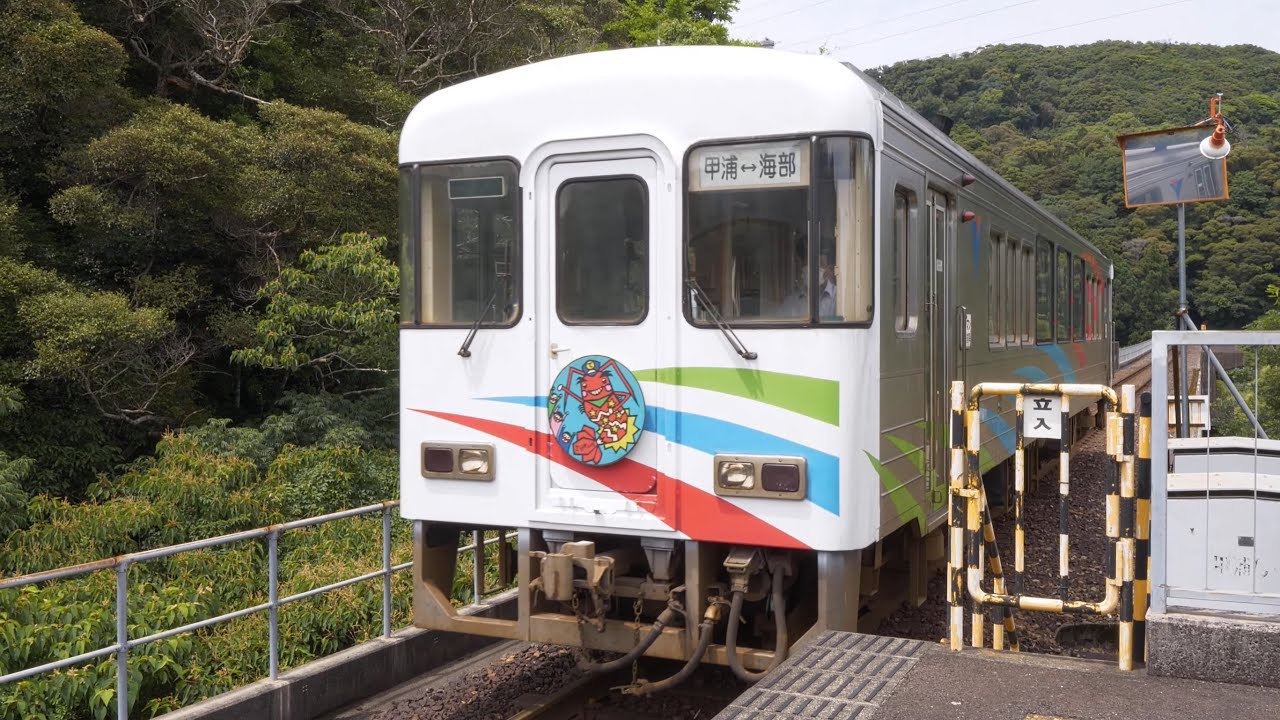 阿佐海岸鉄道 （ASA-101形運行） 超広角車窓 進行右側 甲浦～海部【4K60P】