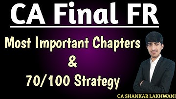 Confirmed Easy Topics for Sure-shot Exemption I CA Final FR I ICAI Trend Analysis I CA Final Jan 26