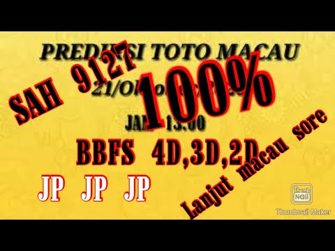Prediksi Toto Macau Hari Ini Youtube