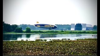 Goodyear Blimp Almost Landing in a LAKE