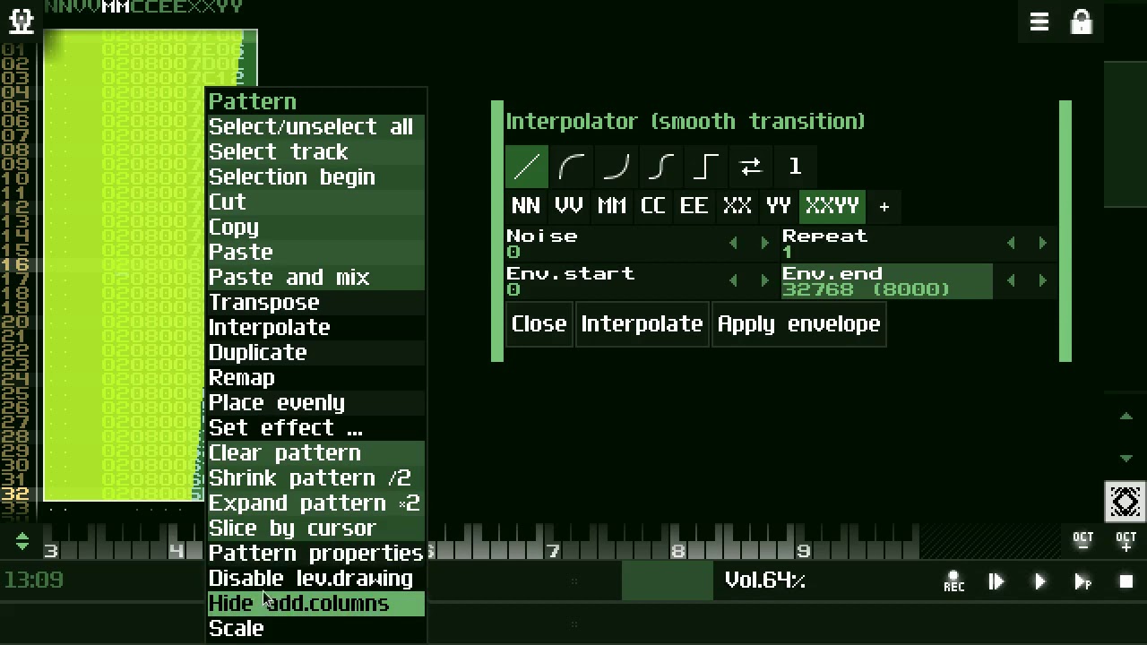 Automation in SunVox: six ways