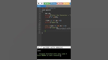 C Program for check whether a character is Uppercase, Lowercase or Special Character | Coding Status