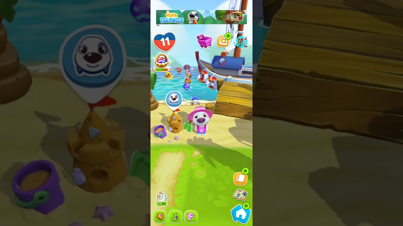 My Talking Hank: Islands Gameplay Part 1 but in my Phone