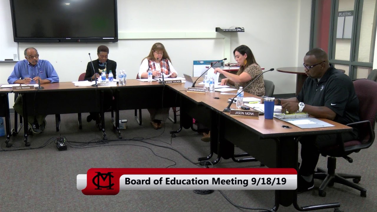 Mount Clemens Community Schools Board of Education Meeting  9-18-19