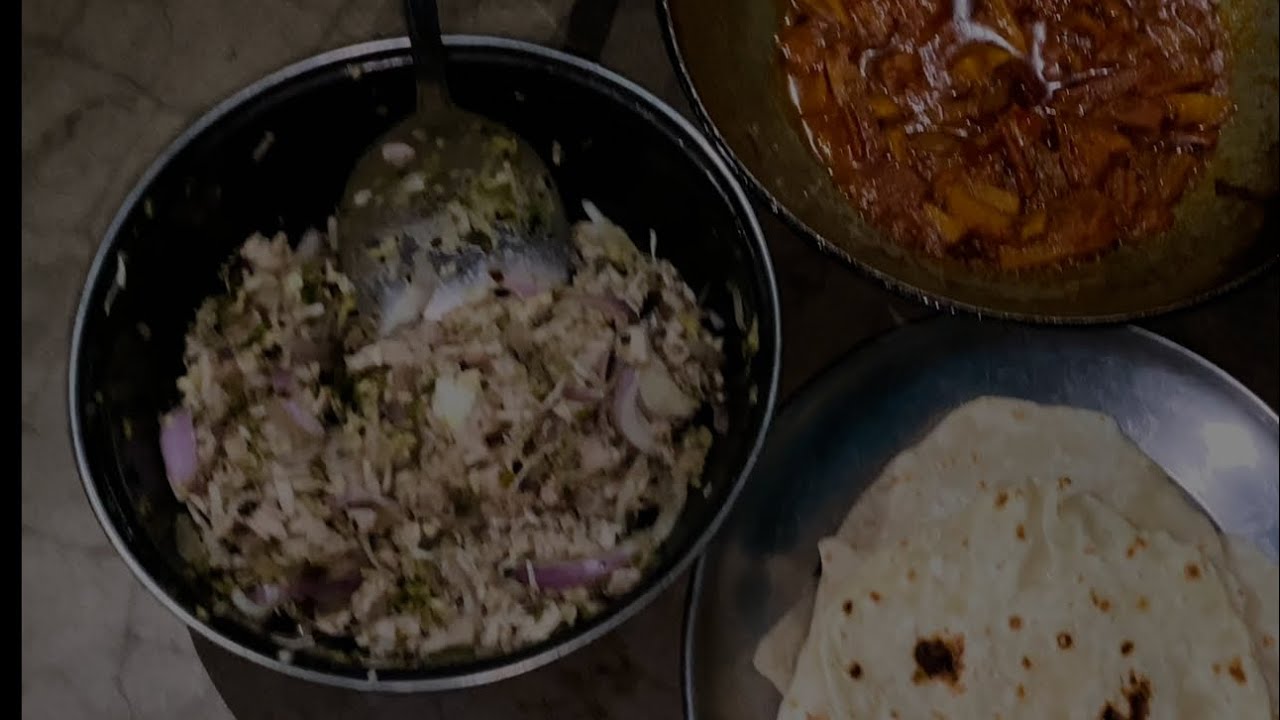 ||Homemade Roti, With Chicken Bharta Tripura Style || and tomato ...