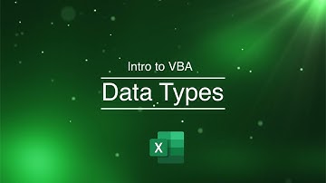 VBA 6 - Data Types