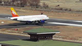 Aeroplane takeoff preparation..PARO airport Bhutan #viral #travel 