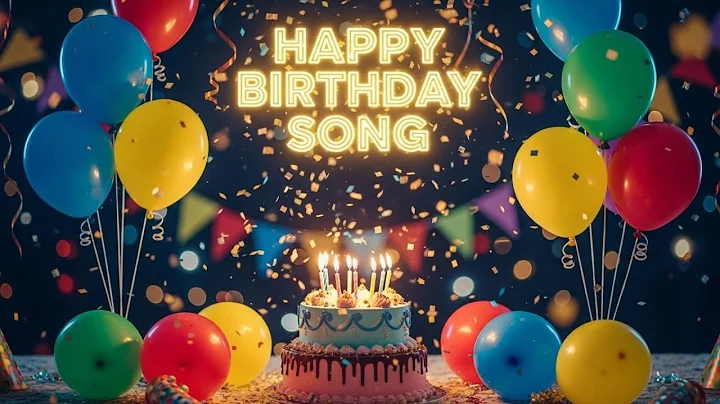 Happy Birthday Song 🎉 Celebrate with Music, Cake & Balloons