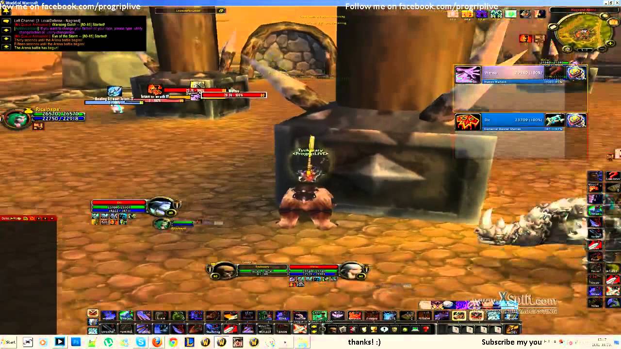 Discipline Priest Arms Warrior vs Elemental Shaman Destruction Warlock