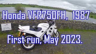 Honda VFR750FH 1987, first run 2023.