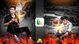 Snapseed Amazing Fire Heart Photo Editing | Snapseed Background Colour Change | Snapseed Mobile App screenshot 3