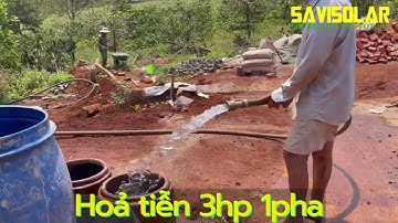 Hệ độc lập bơm 3HP sâu 120m chạy biến tần bơm 1 pha kết hợp Luxpower SNA lưu trữ cho sinh hoạt.