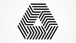 Adobe illustrator tutorials | 3d logo design | Black and white | Polygon | 012