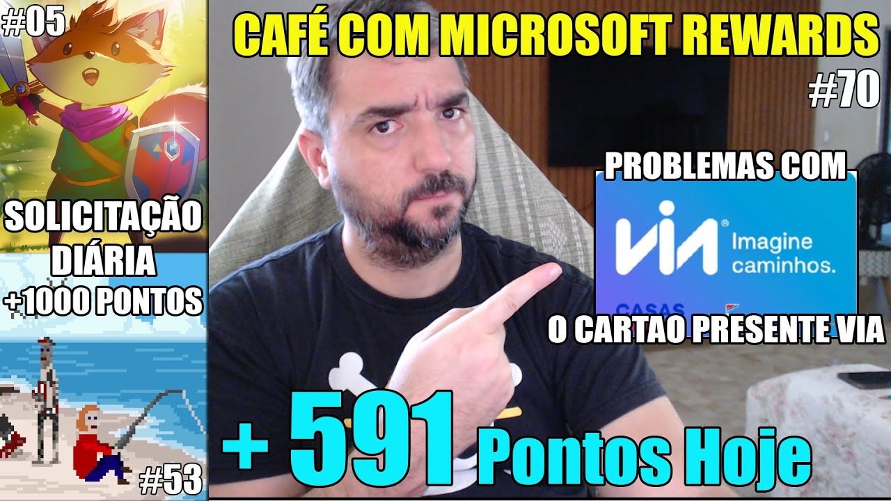CAFE COM MICROSOFT REWARDS - PROBLEMAS COM CARTAO VIA