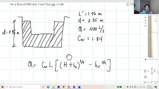 Sample Problem   Contracted Weir