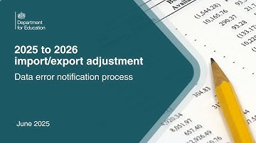 2025 to 2026 Import/export adjustment data error notification process