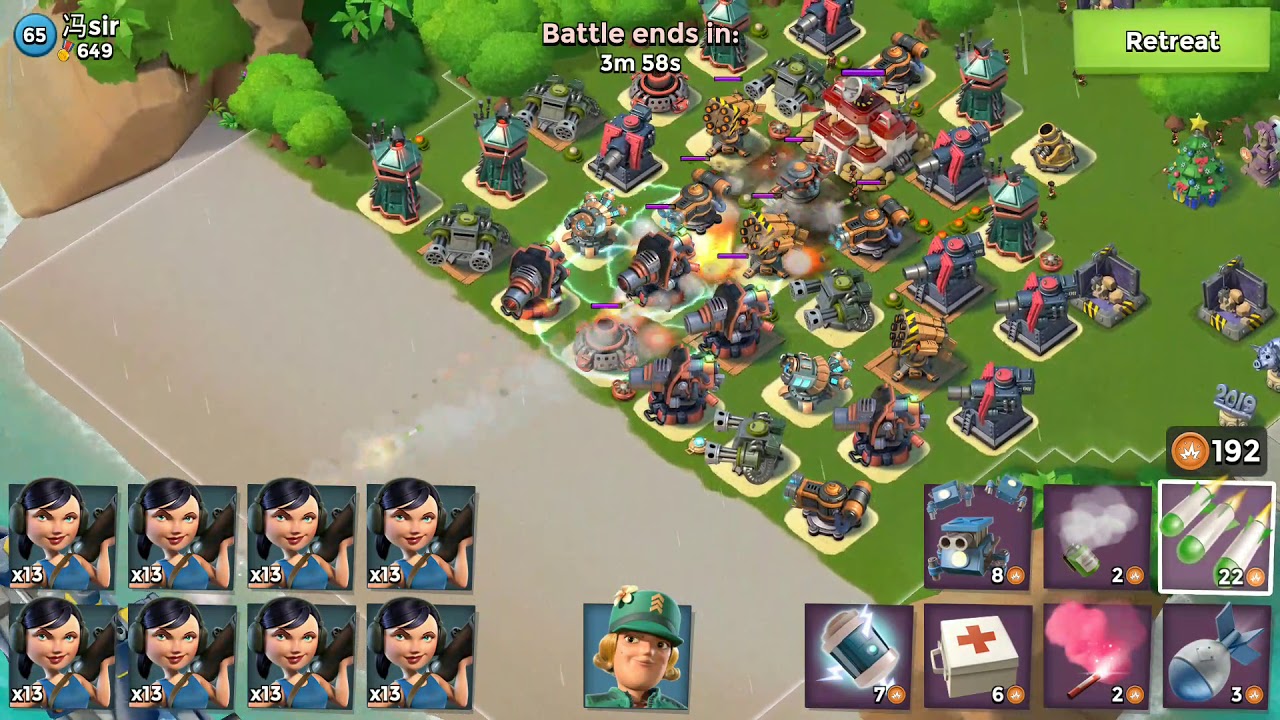 BOOM BEACH All zooka master attack strategy YouTube