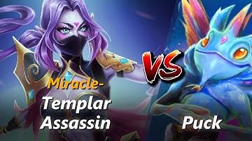 How to Templar Assassin mid vs Puck (feat. Miracle-) | First 10 minutes