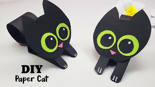 Origami Paper Cat | How to Make Paper Cat | Gato de papel | Manualidades  para Halloween