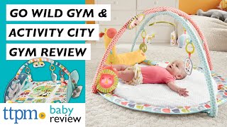 Go Wild Gym & Giraffe Wedge and Activity City Gym to Jumbo Play Mat from Fisher-Price