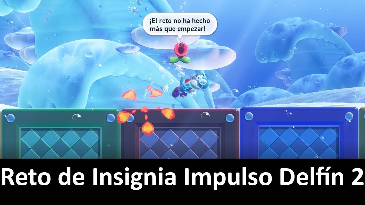 Super Mario Bros. Wonder - Reto de Insignia Impulso Delfín 2 Completo ...