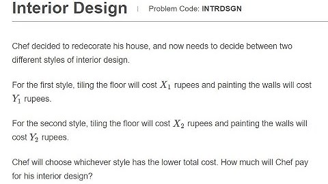 Interior Design-CodeChef-Code Solution