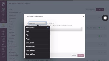 Canvas LMS: How to add items to a Module